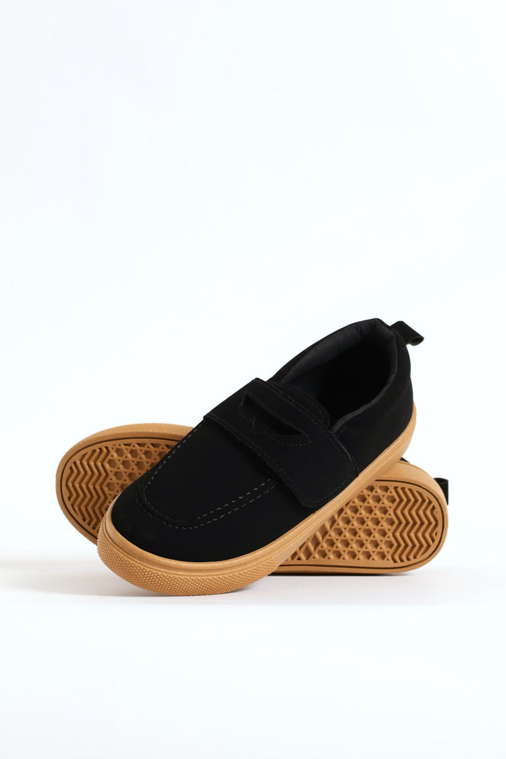 Boys Velcro Smart Sneaker - Black