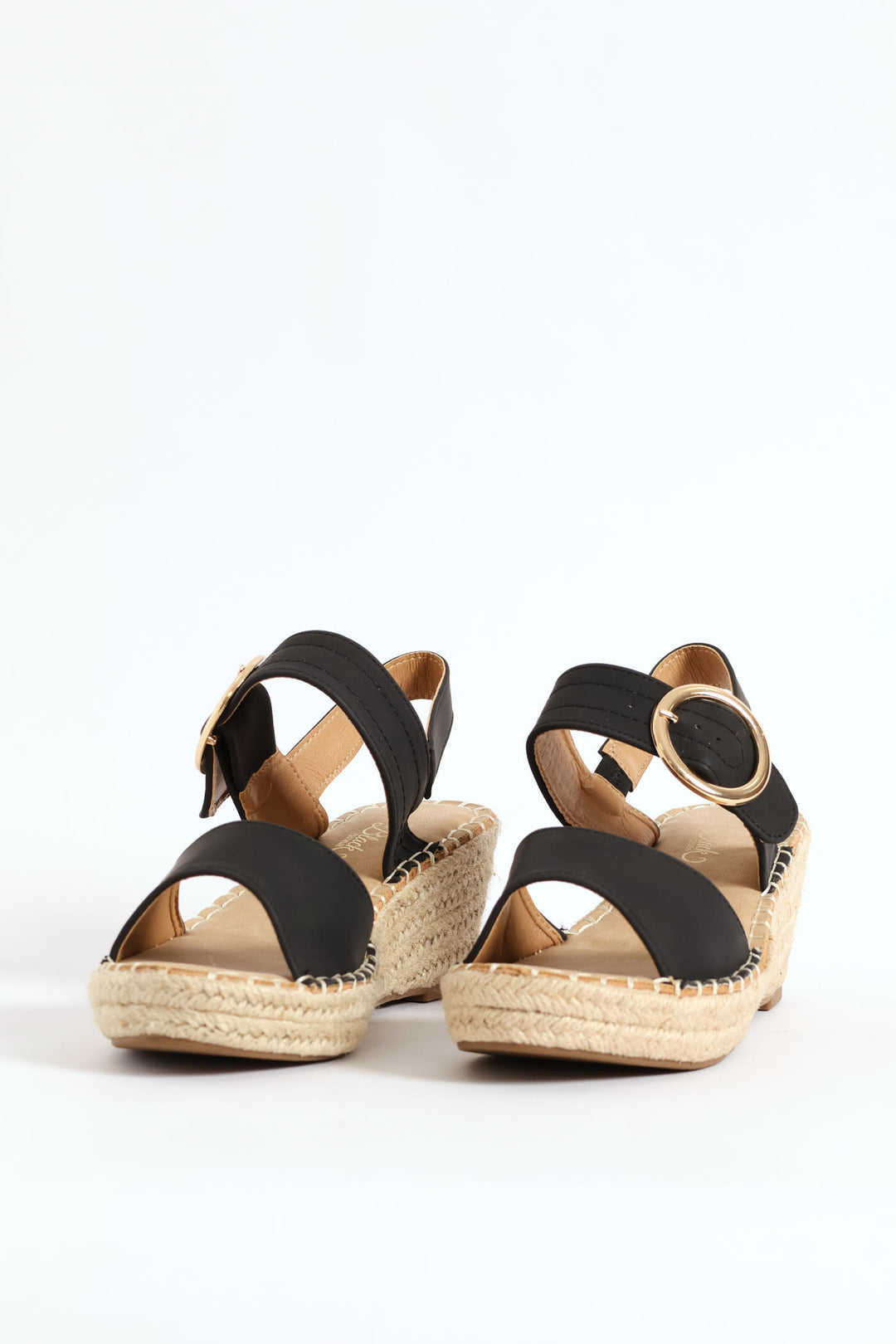 Jayda 9 Rope Wedge Heel - Black