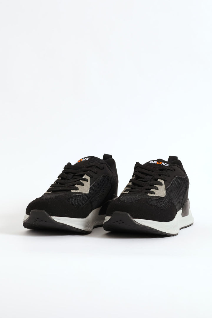 Oslo Lace Up Trainer - Black
