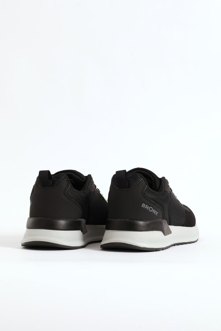 Oslo Lace Up Trainer - Black