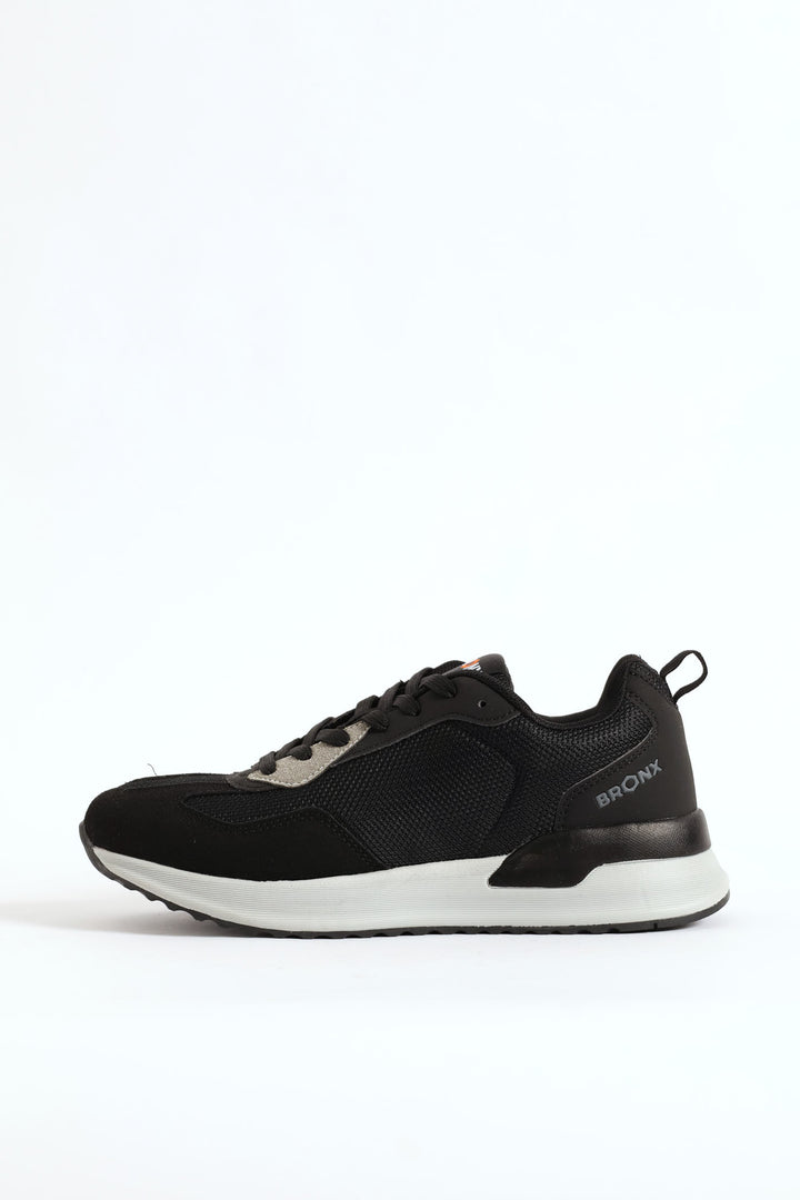 Oslo Lace Up Trainer - Black