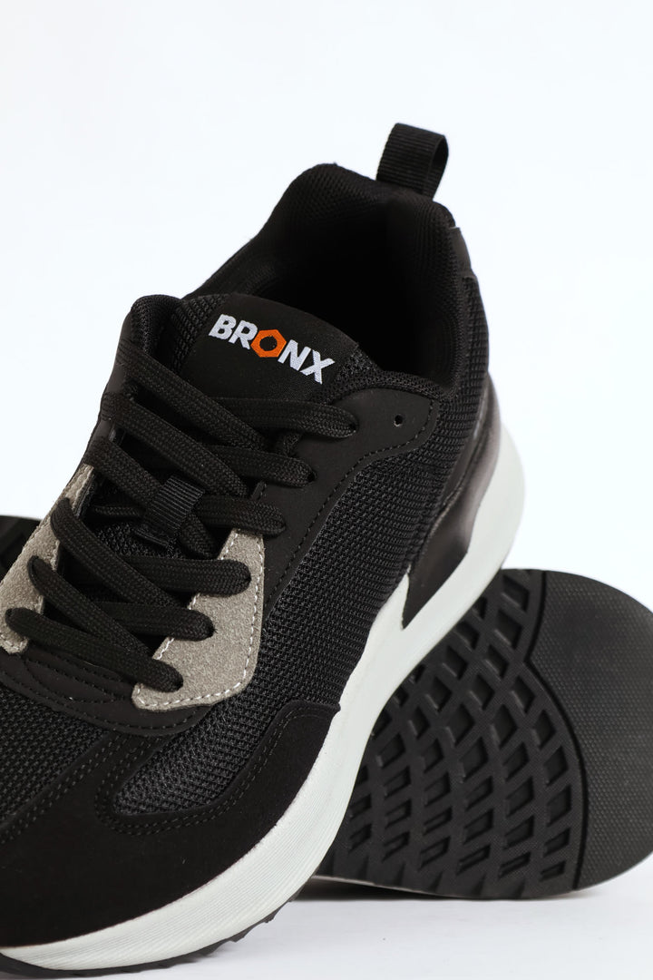 Oslo Lace Up Trainer - Black