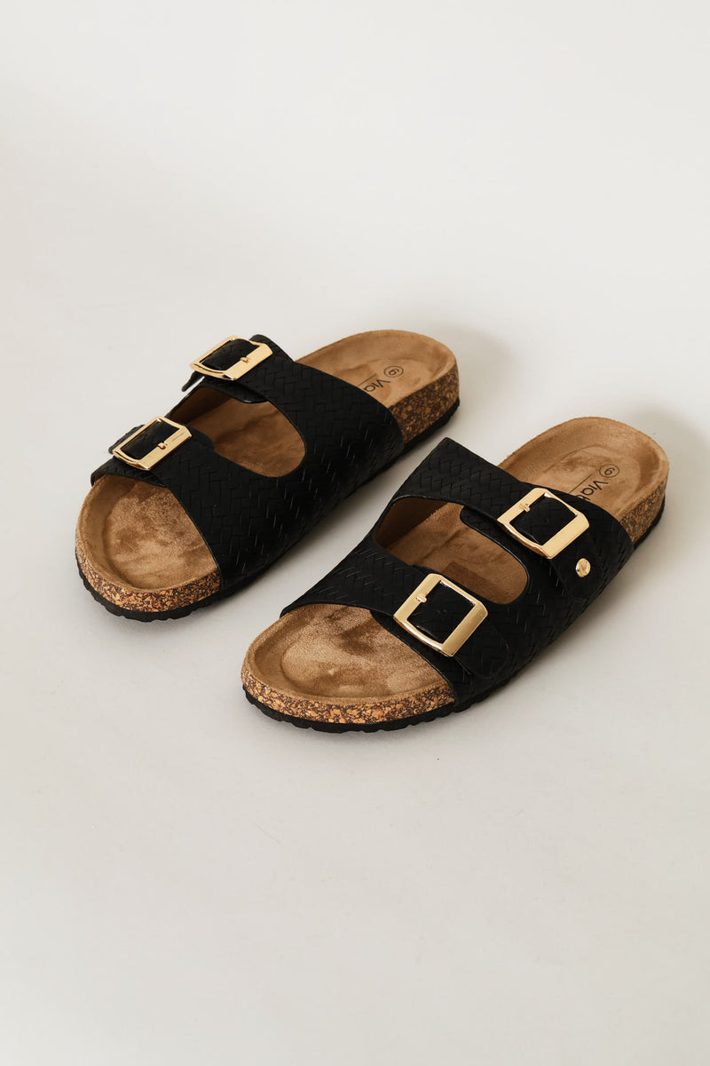 Metallic Sandal - Black