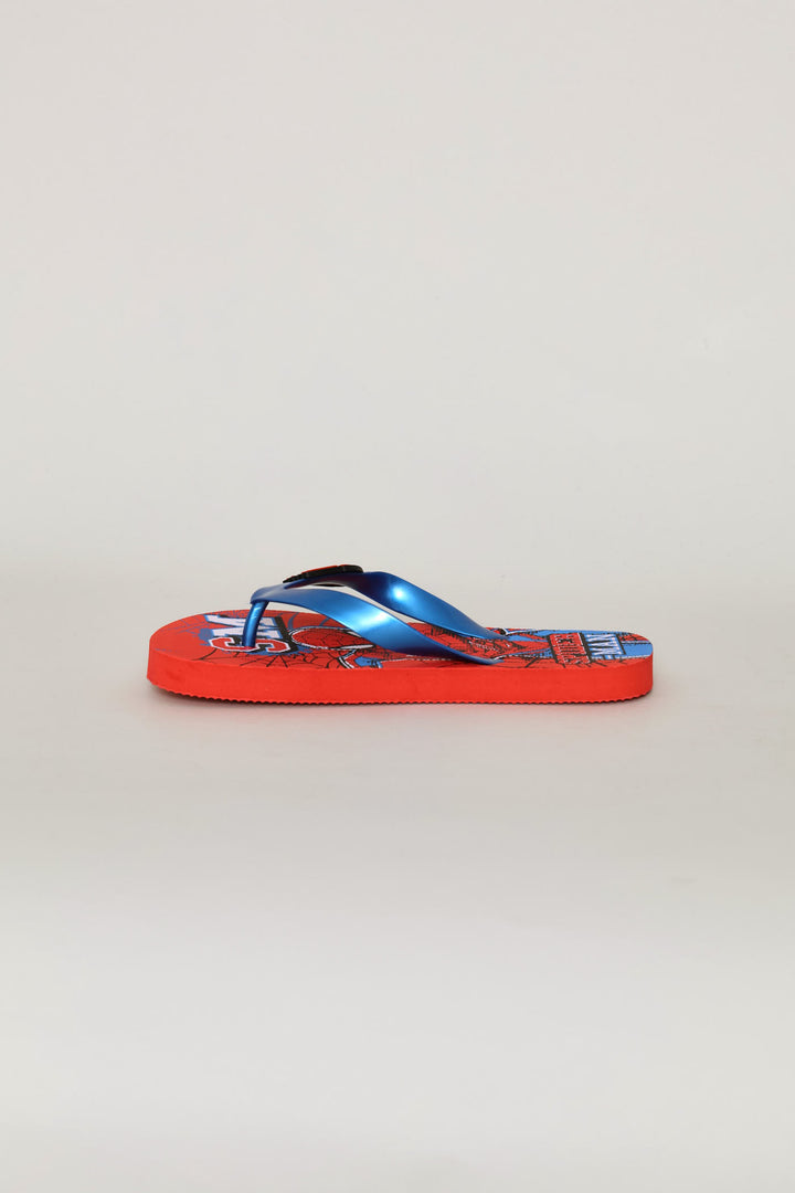 Pre-Boys Red Blue Spiderman Flip Flop - Blue