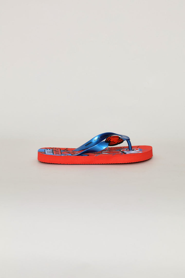 Pre-Boys Red Blue Spiderman Flip Flop - Blue