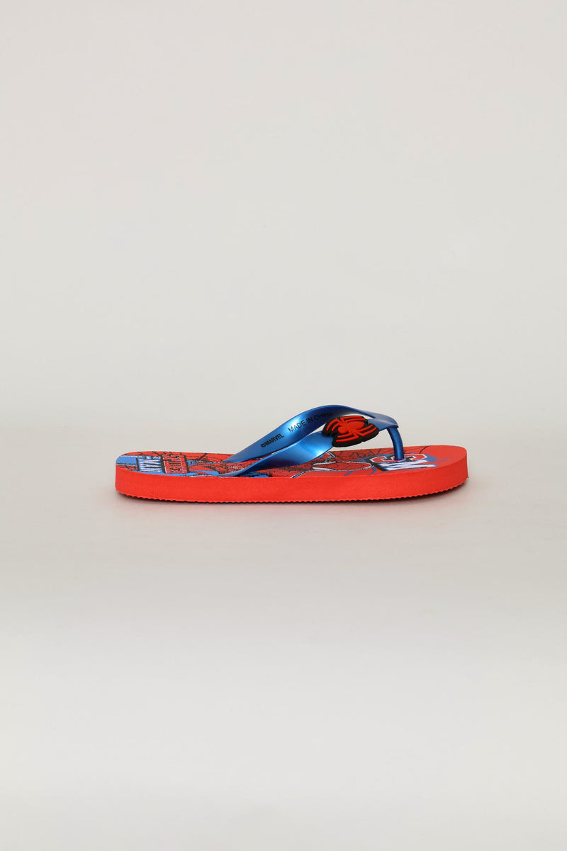 Pre-Boys Red Blue Spiderman Flip Flop - Blue