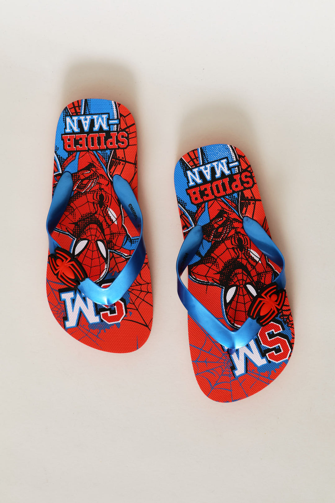 Pre-Boys Red Blue Spiderman Flip Flop - Blue