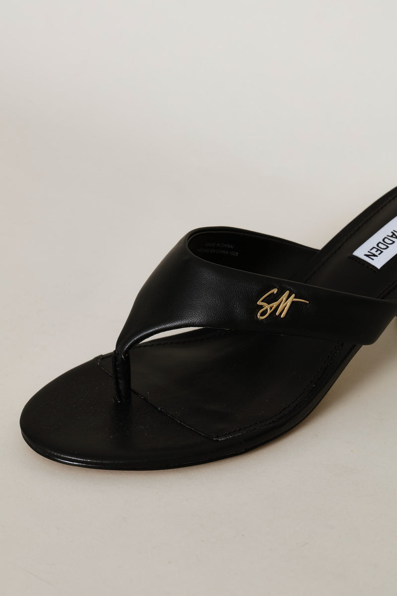 Logo Thong Sandal - Black