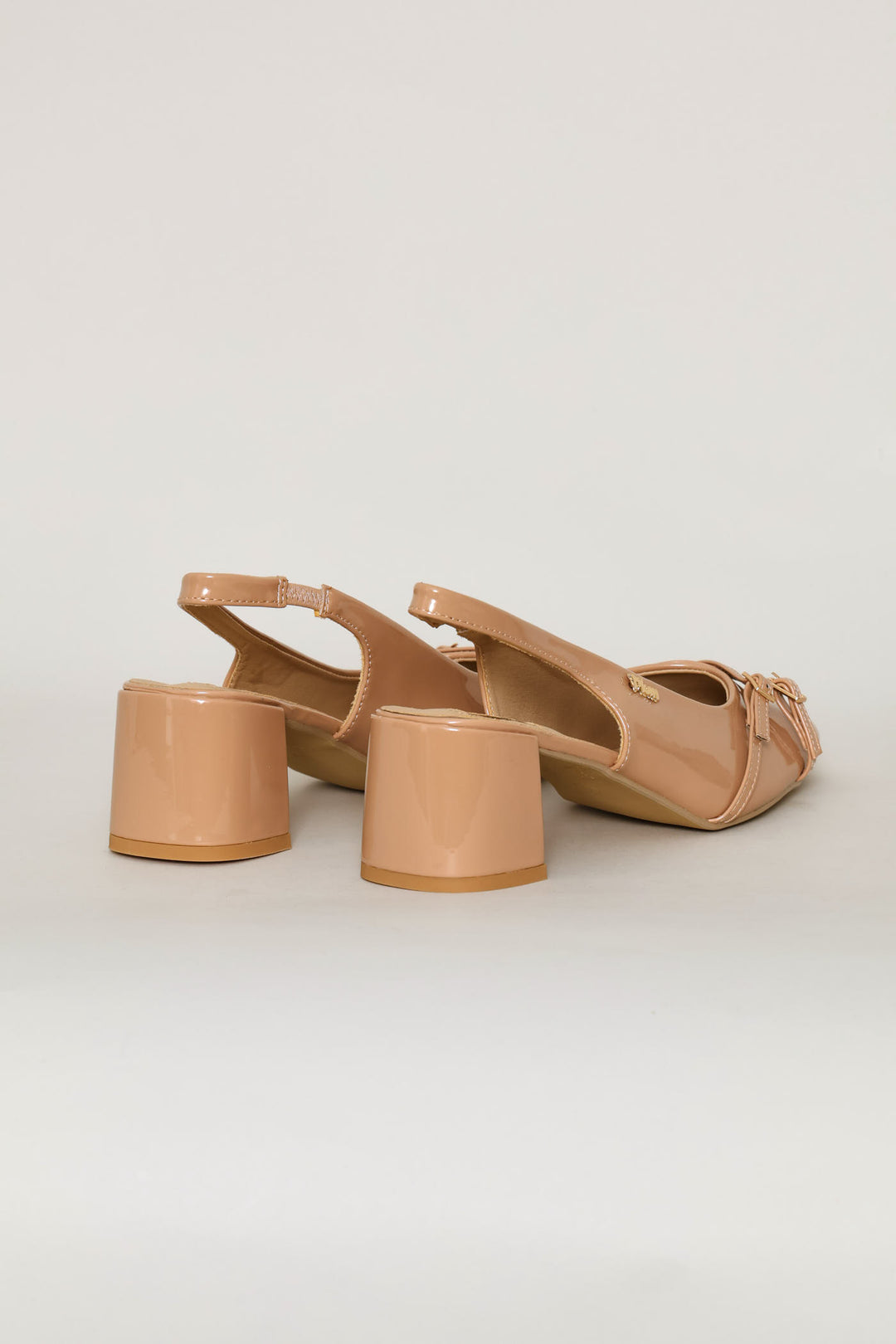 Slingback Block Heel - Nude