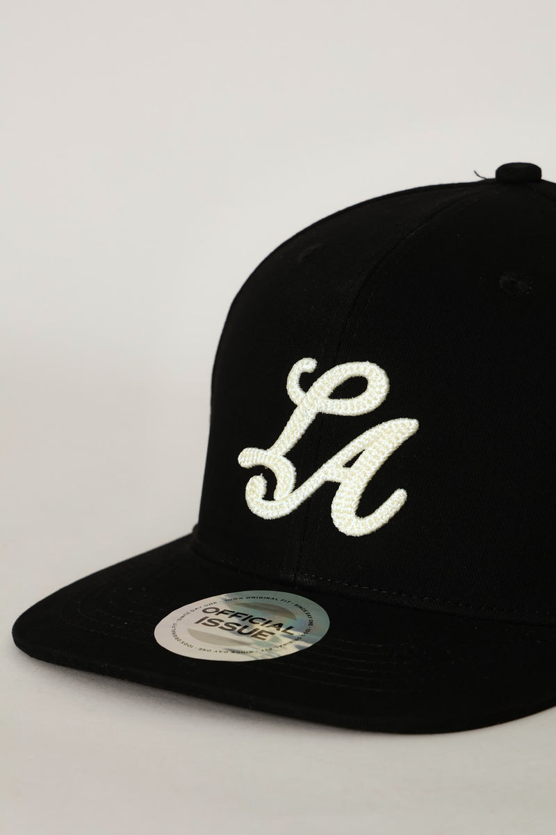 Flat Bill La Cap - Black