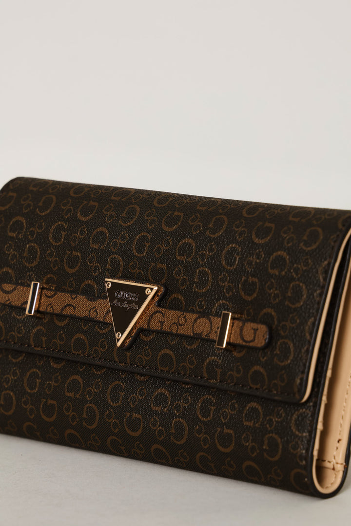 Aria Flap Clutch Purse - Natural