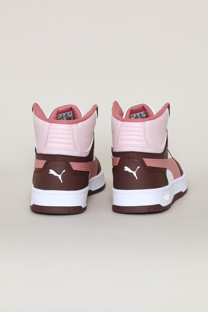 Girls Rebound Slam Mid Jr Sneaker - Rose