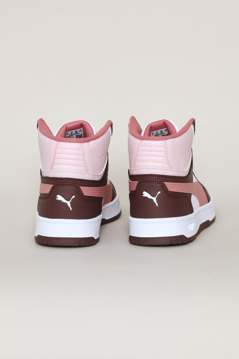 Girls Rebound Slam Mid Jr Sneaker - Rose