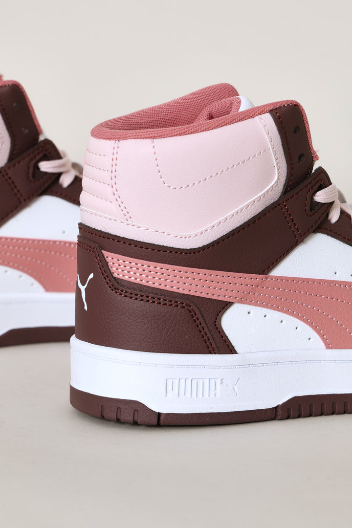Girls Rebound Slam Mid Jr Sneaker - Rose