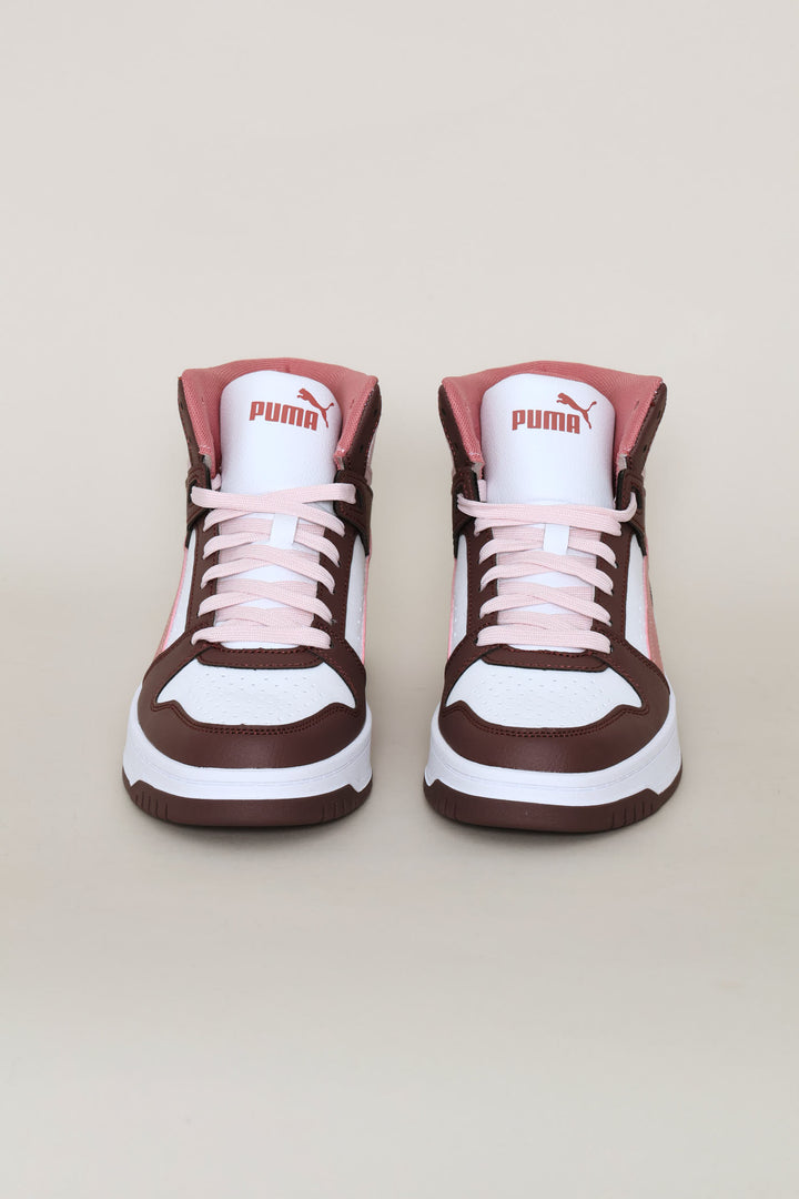 Girls Rebound Slam Mid Jr Sneaker - Rose