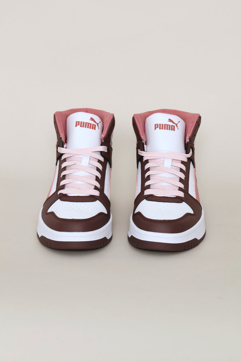 Girls Rebound Slam Mid Jr Sneaker - Rose