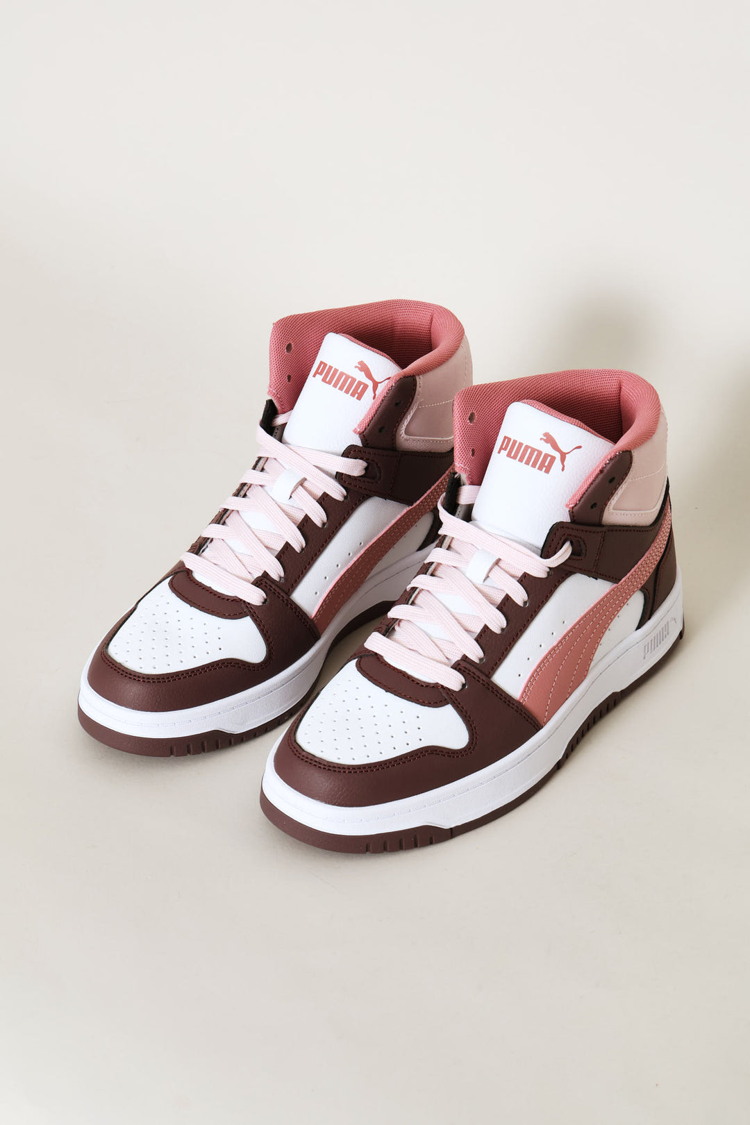 Girls Rebound Slam Mid Jr Sneaker - Rose