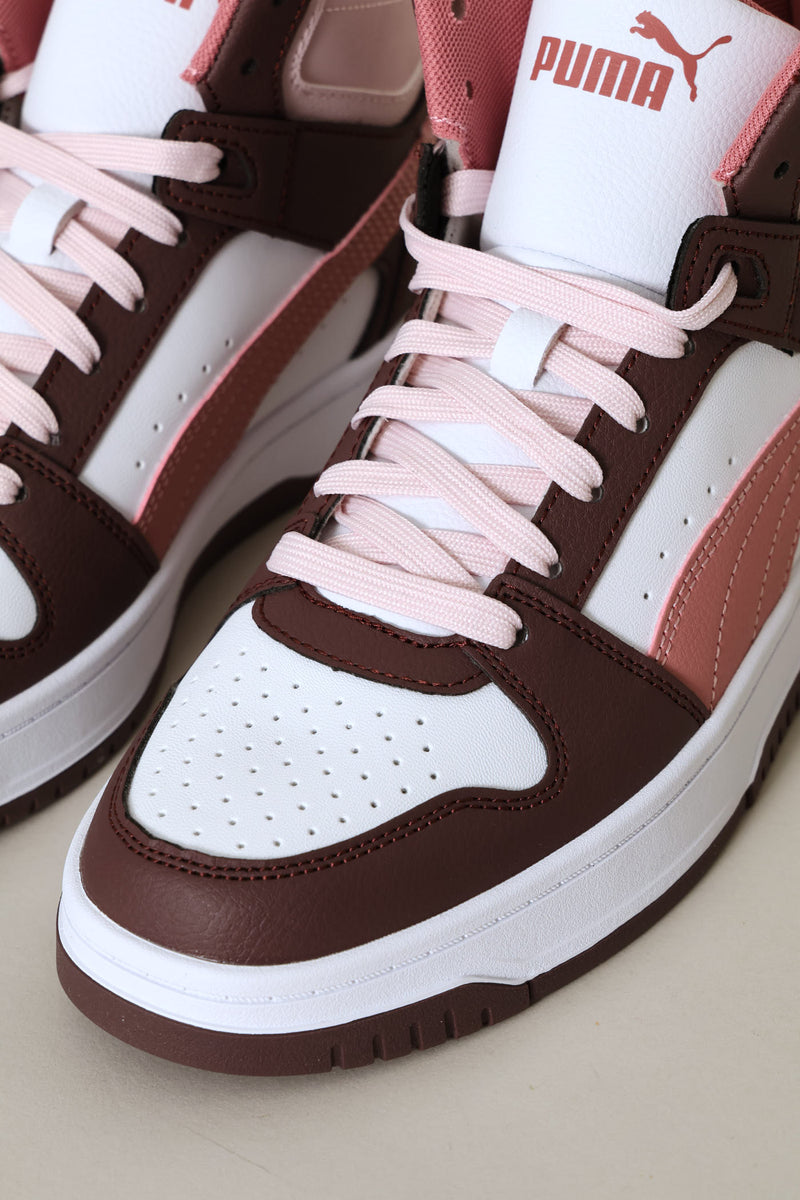 Girls Rebound Slam Mid Jr Sneaker - Rose
