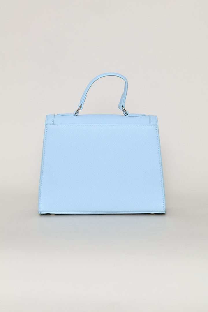 Mini Structured Satchel Bag - Light Blue