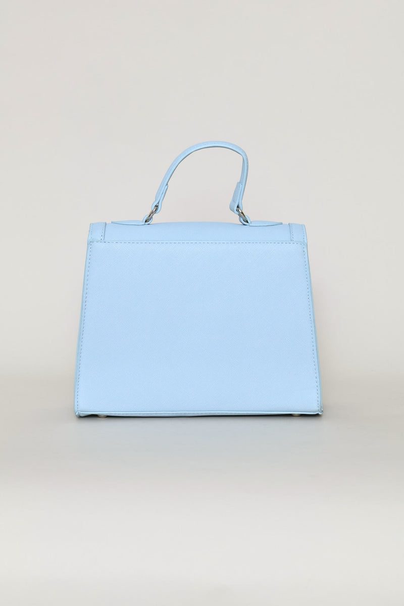 Mini Structured Satchel Bag - Light Blue