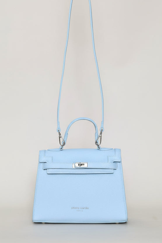 Mini Structured Satchel Bag - Light Blue