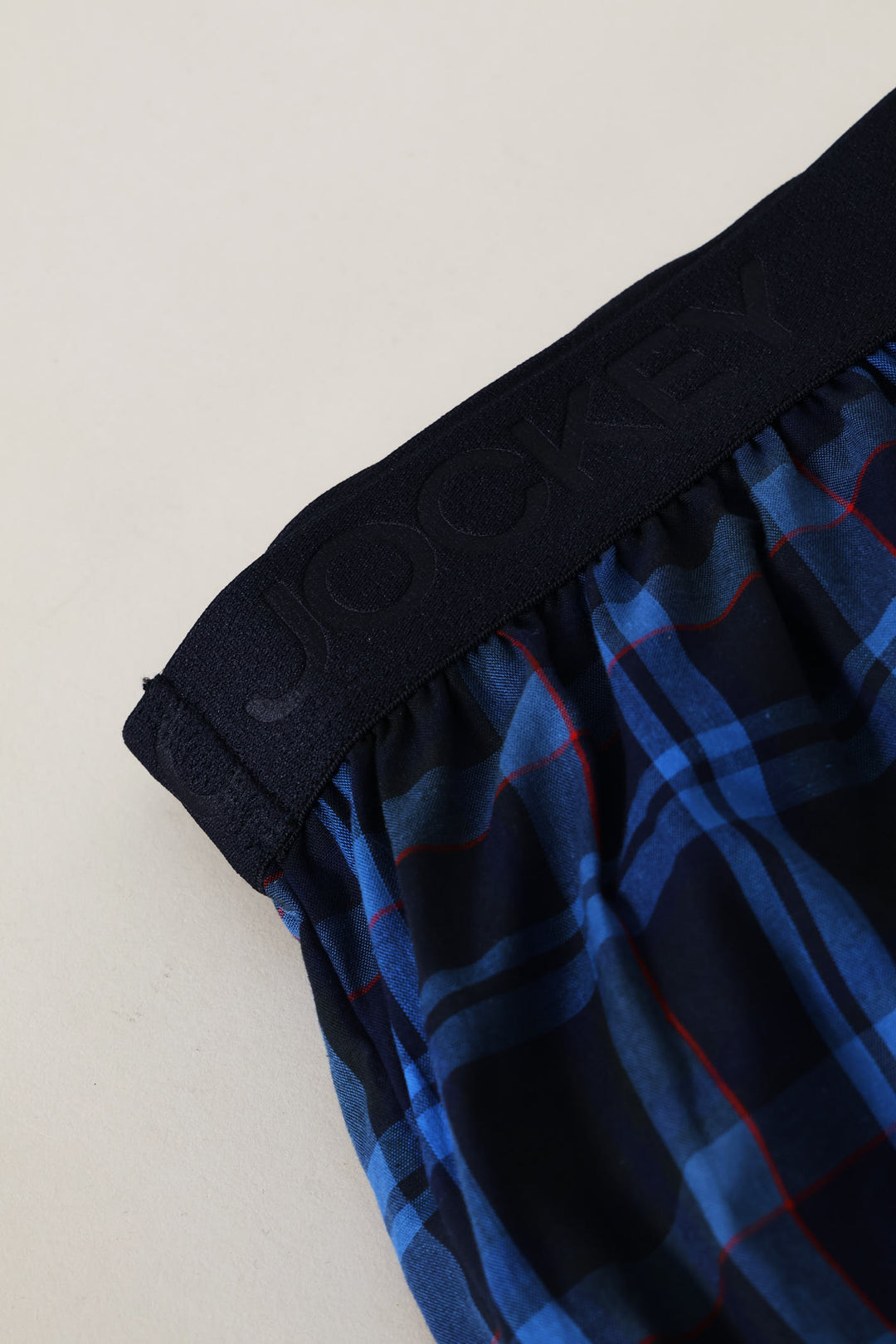 3 Pack Woven Boxers  - Blue/Red/Black