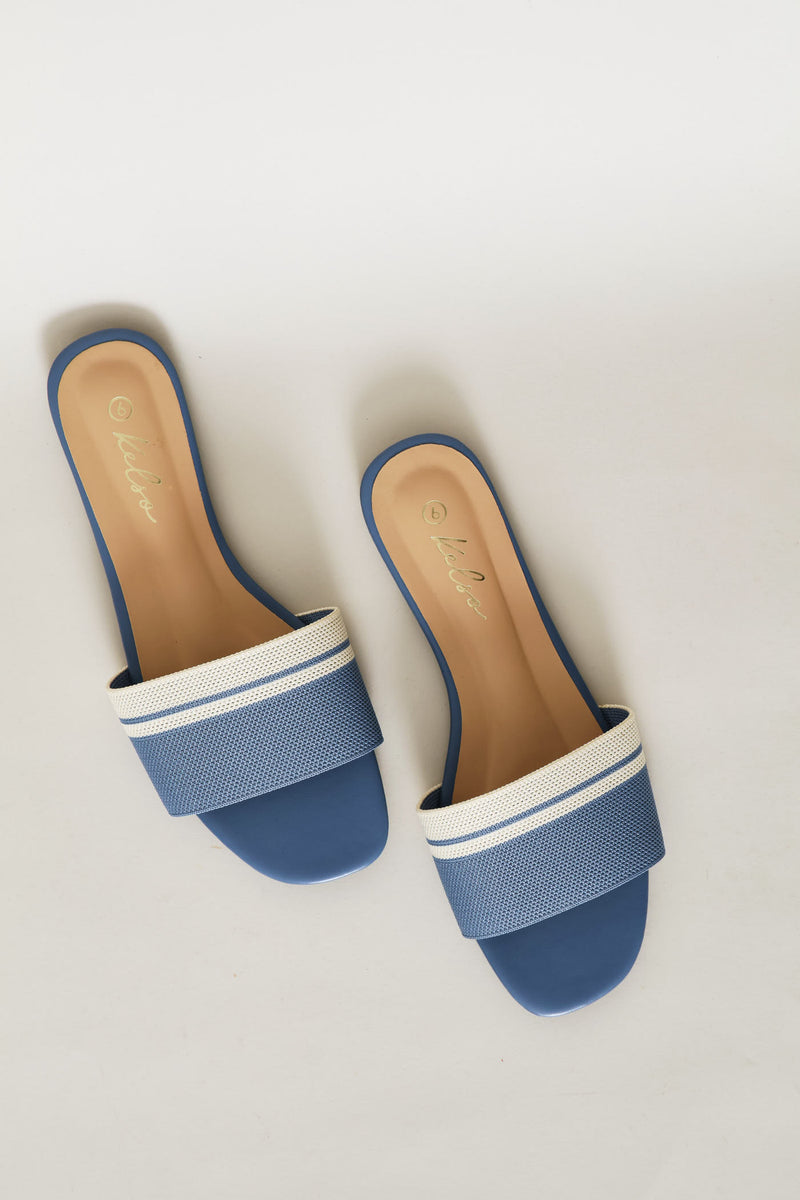 Flyknit Single Band Mule Sandal - Blue