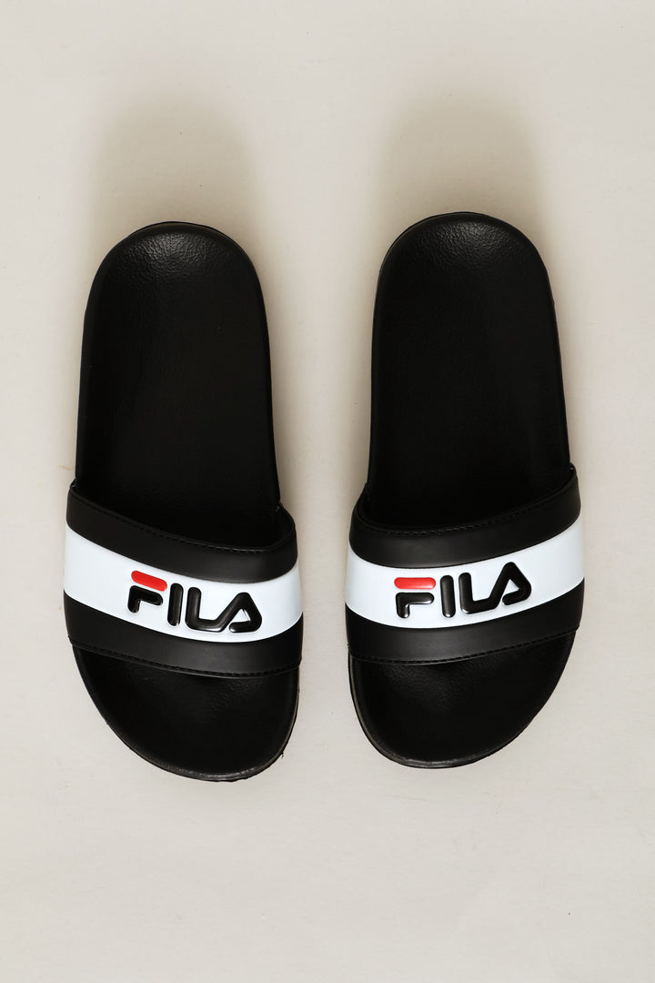 Boys Dino Slide - Black/White