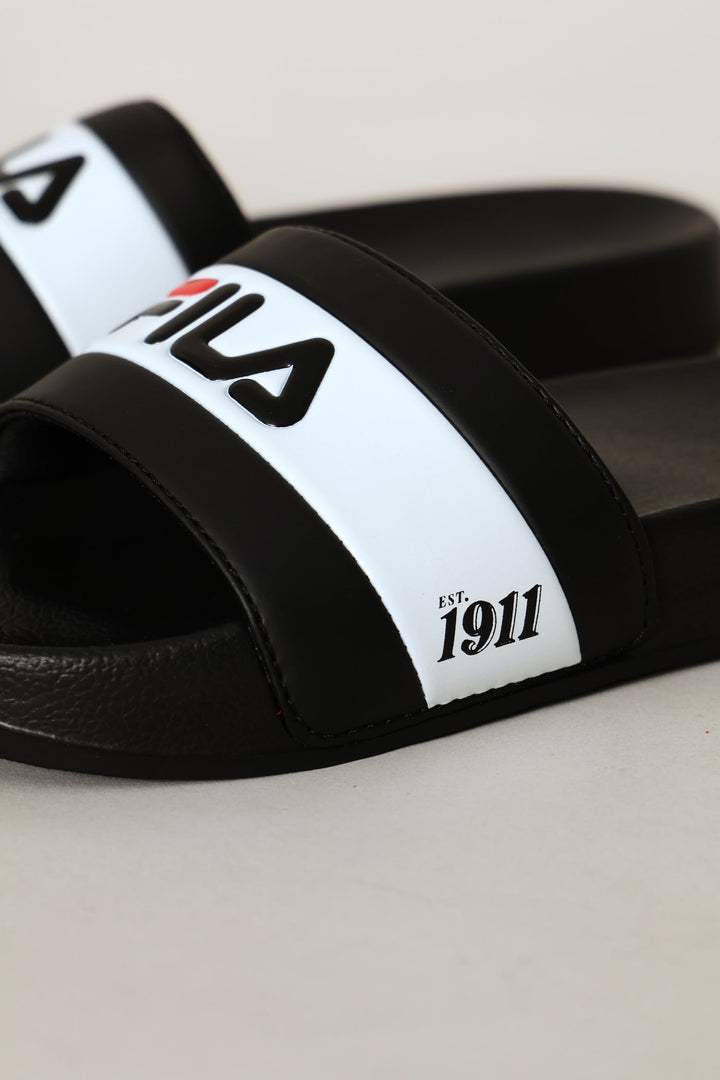 Boys Dino Slide - Black/White