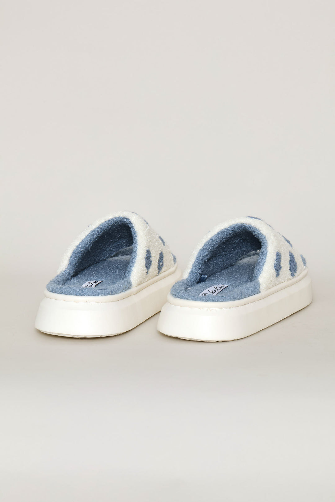 Daisy Floral Slipper - White/Light Blue