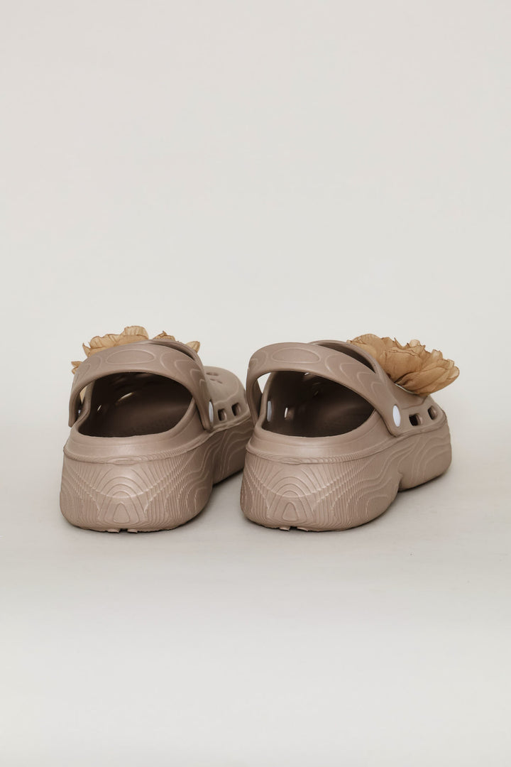 Floral Detail Bumper Slip On - Taupe