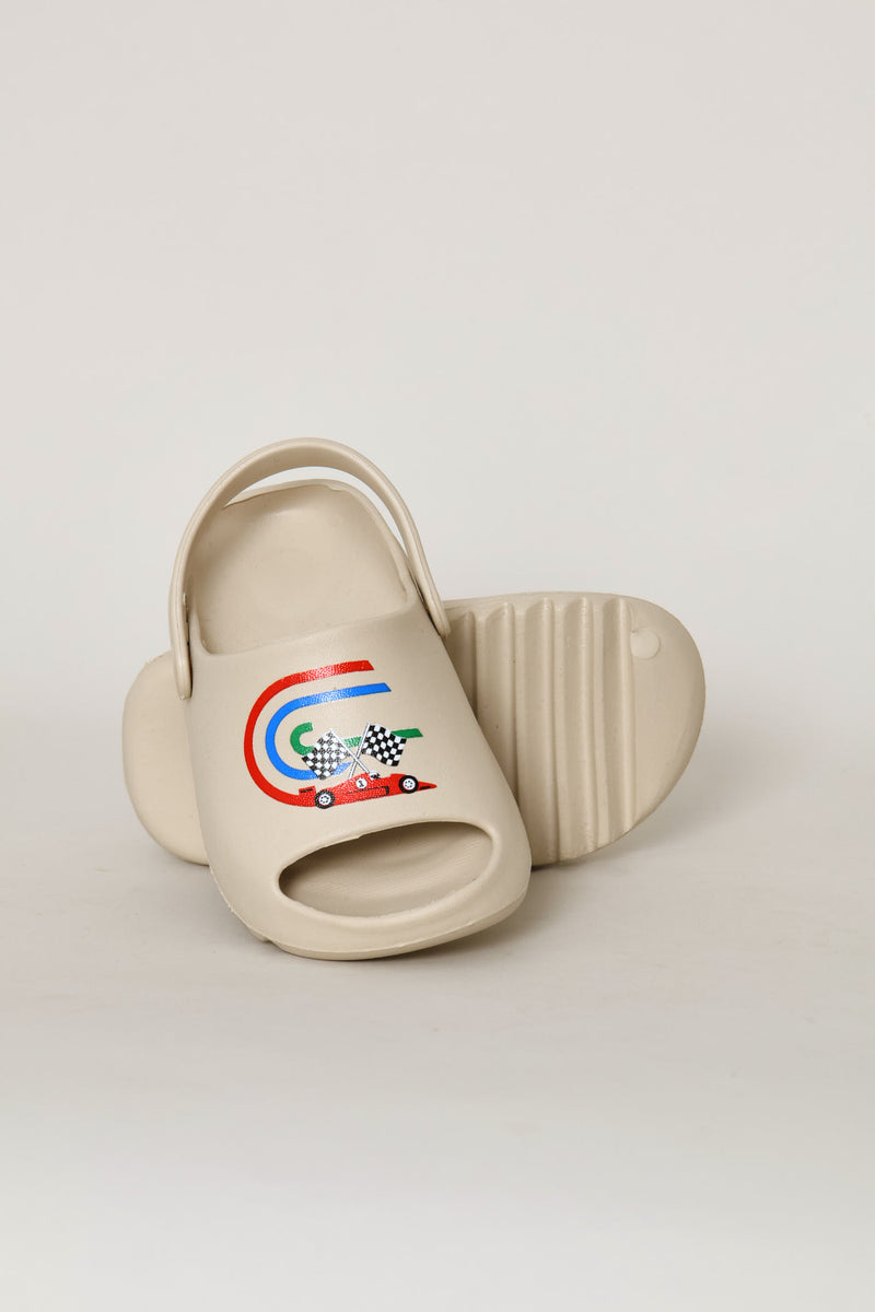 Pre-Boys Racing Print Slide - Stone