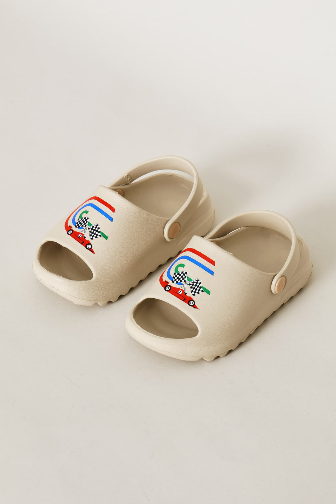 Pre-Boys Racing Print Slide - Stone