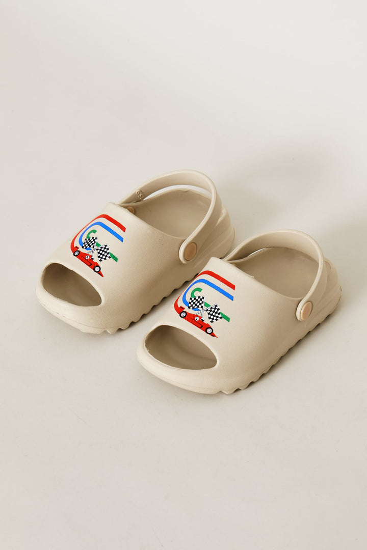 Pre-Boys Racing Print Slide - Stone