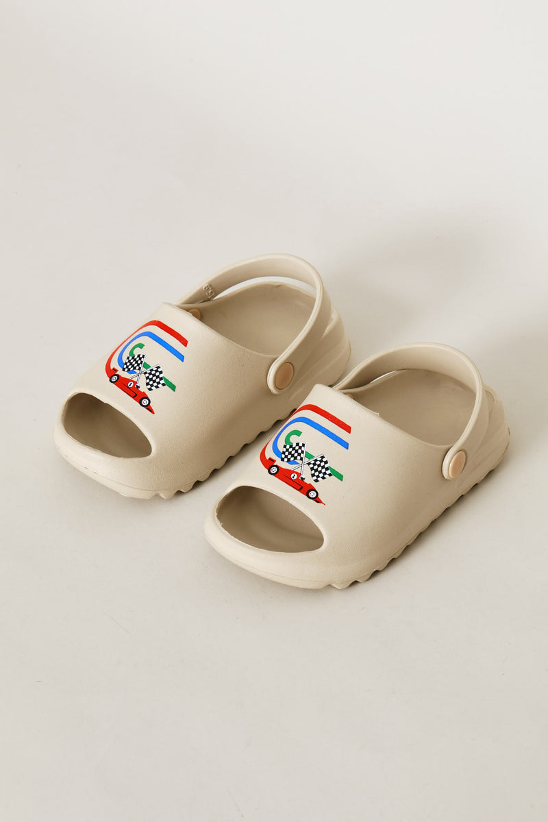 Pre-Boys Racing Print Slide - Stone
