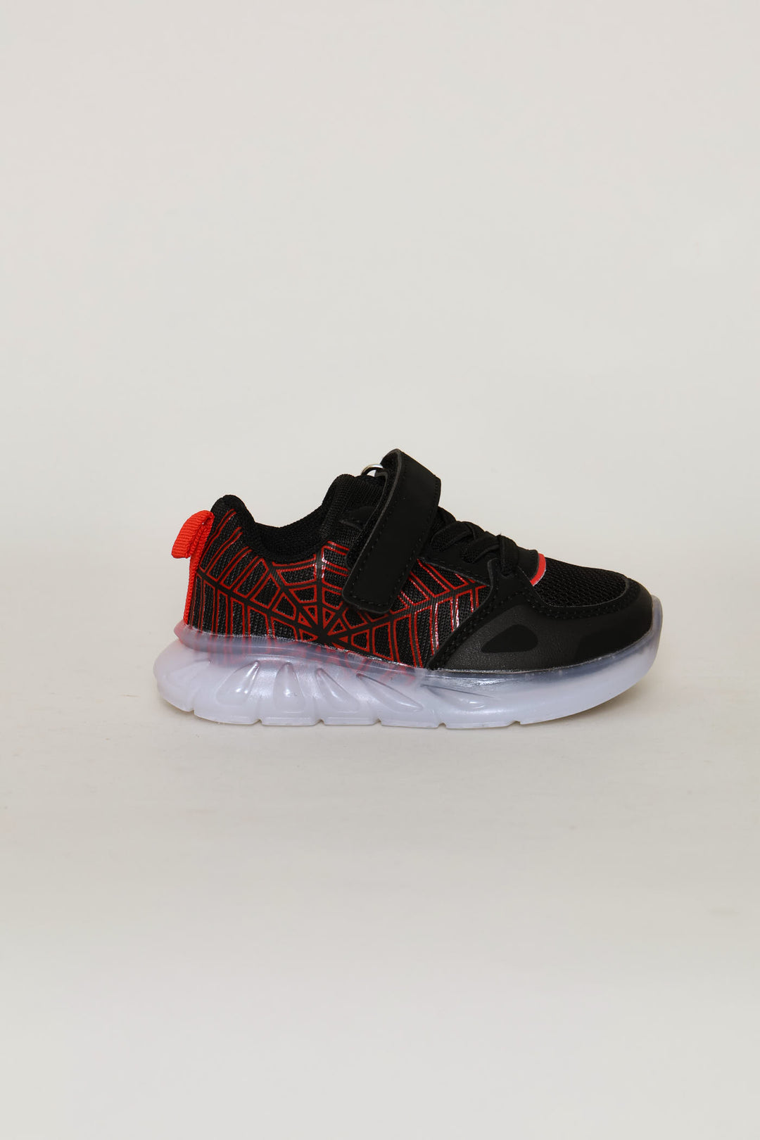 Pre-Boys Web Light-Up Trainer - Black/Red