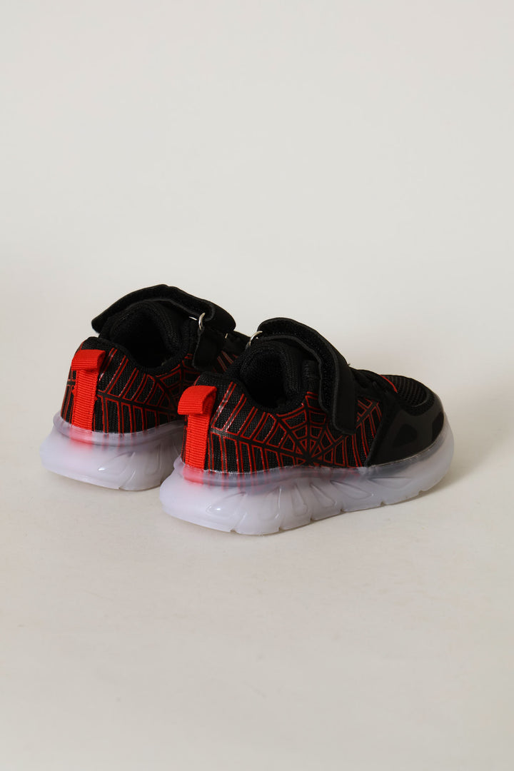 Pre-Boys Web Light-Up Trainer - Black/Red