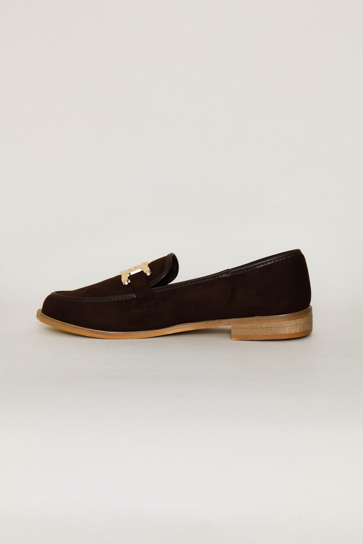 Contrast Tipping Loafer - Chocolate
