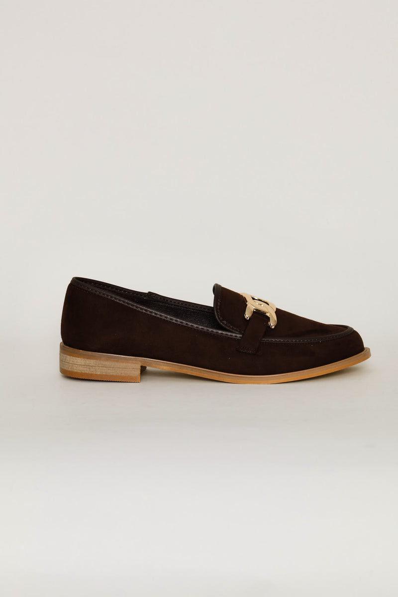 Contrast Tipping Loafer - Chocolate