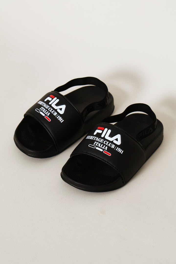Pre-Boys Sand Slide - Black/White