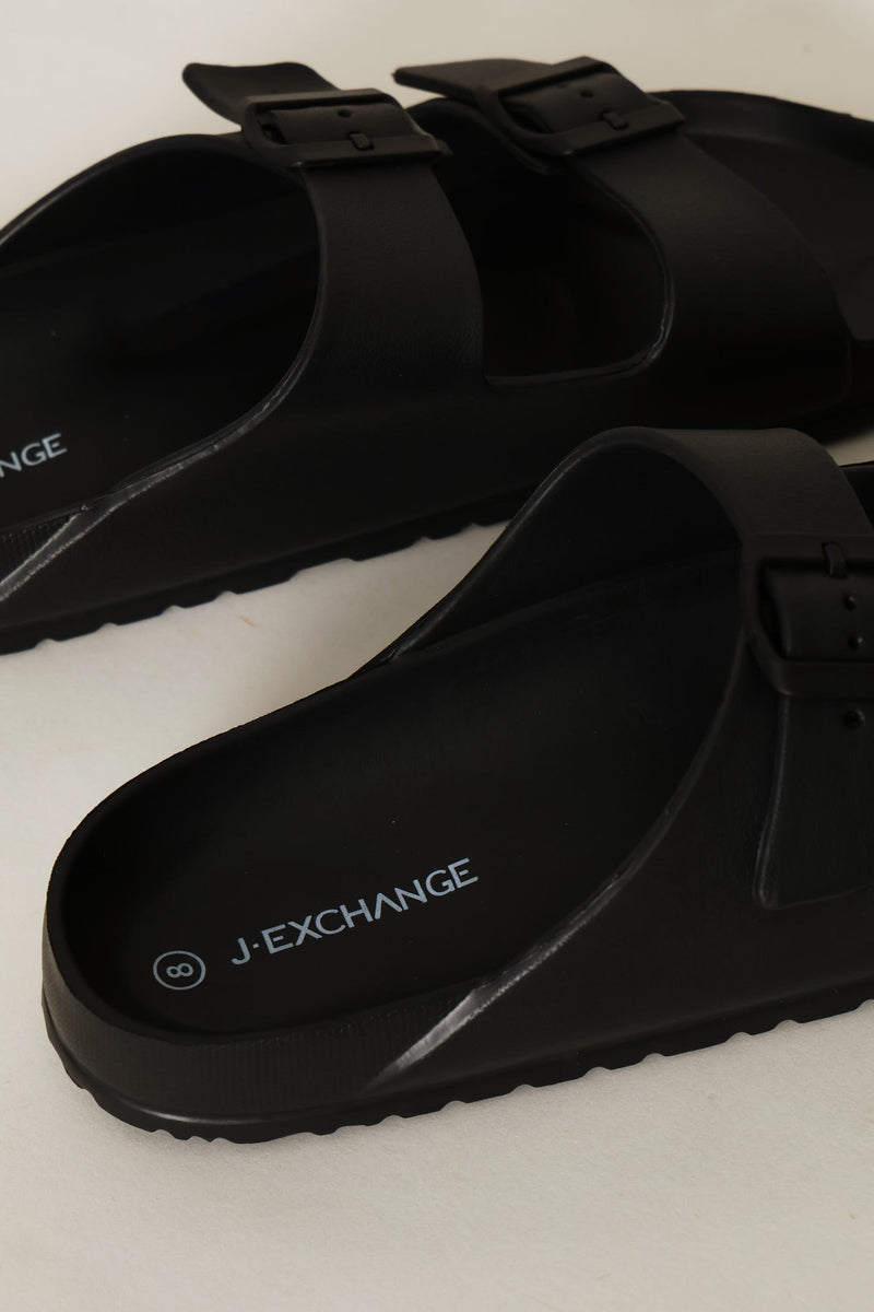Blown Eva Double Buckle Sandal - Black