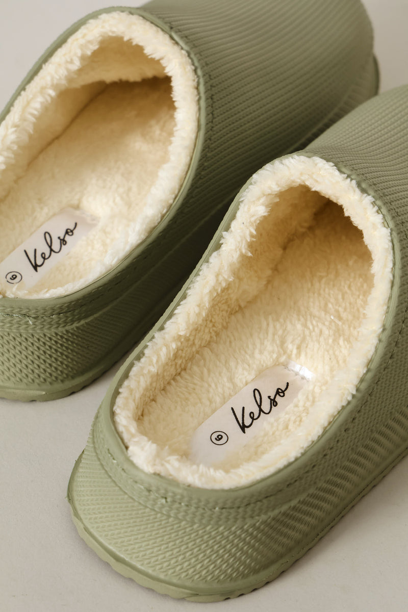 Lined Closed Toe Eva Clog - Sage