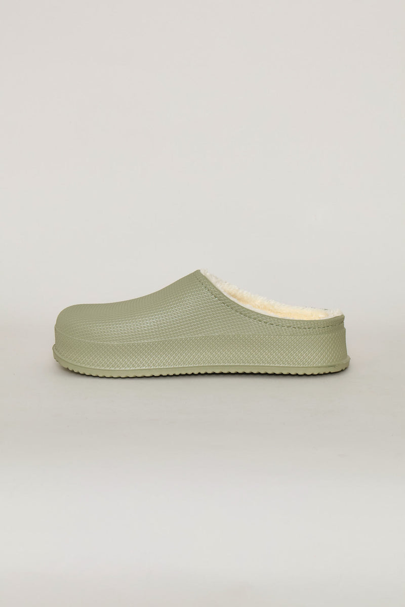 Lined Closed Toe Eva Clog - Sage