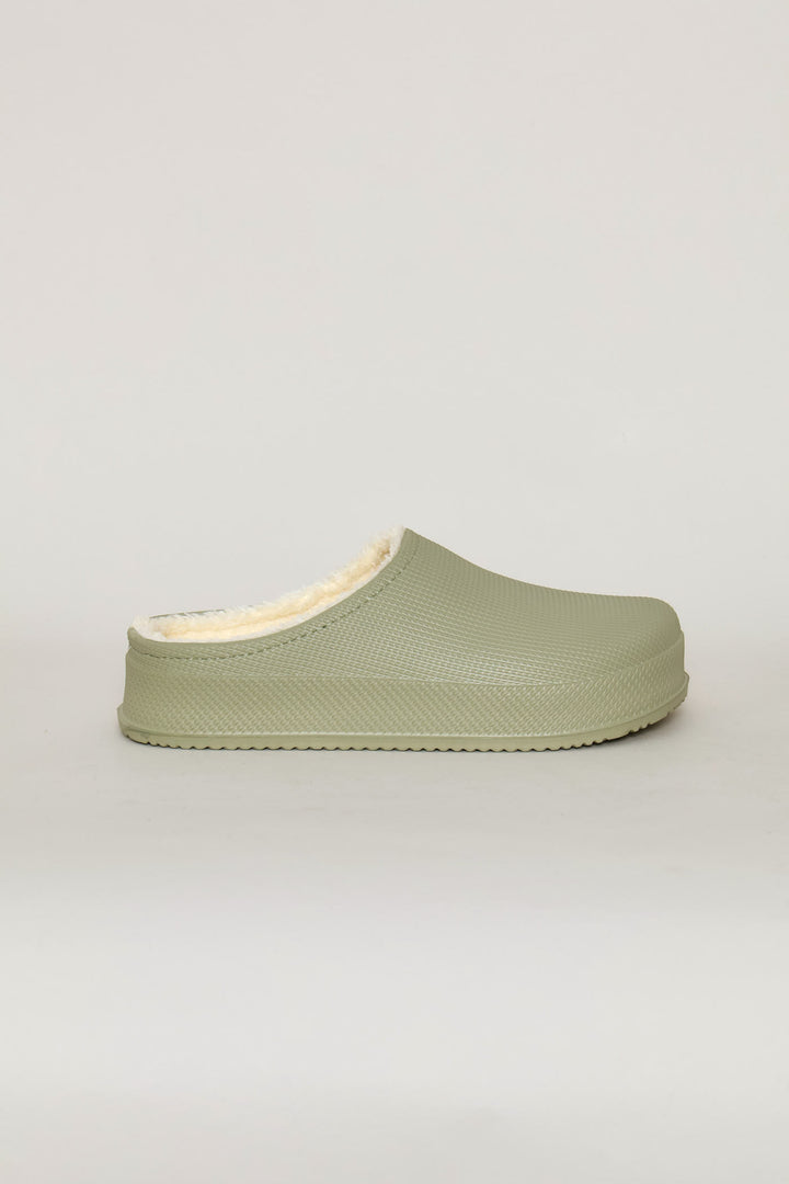 Lined Closed Toe Eva Clog - Sage
