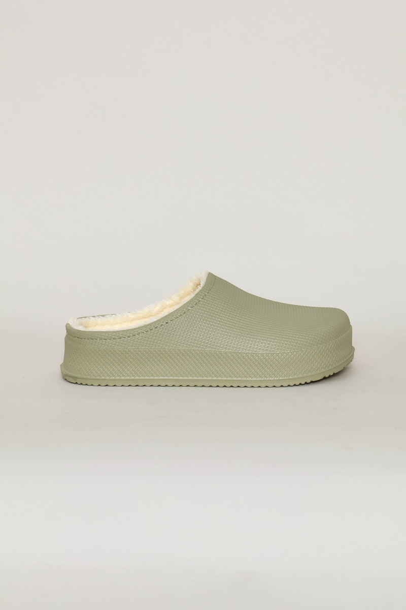 Lined Closed Toe Eva Clog - Sage