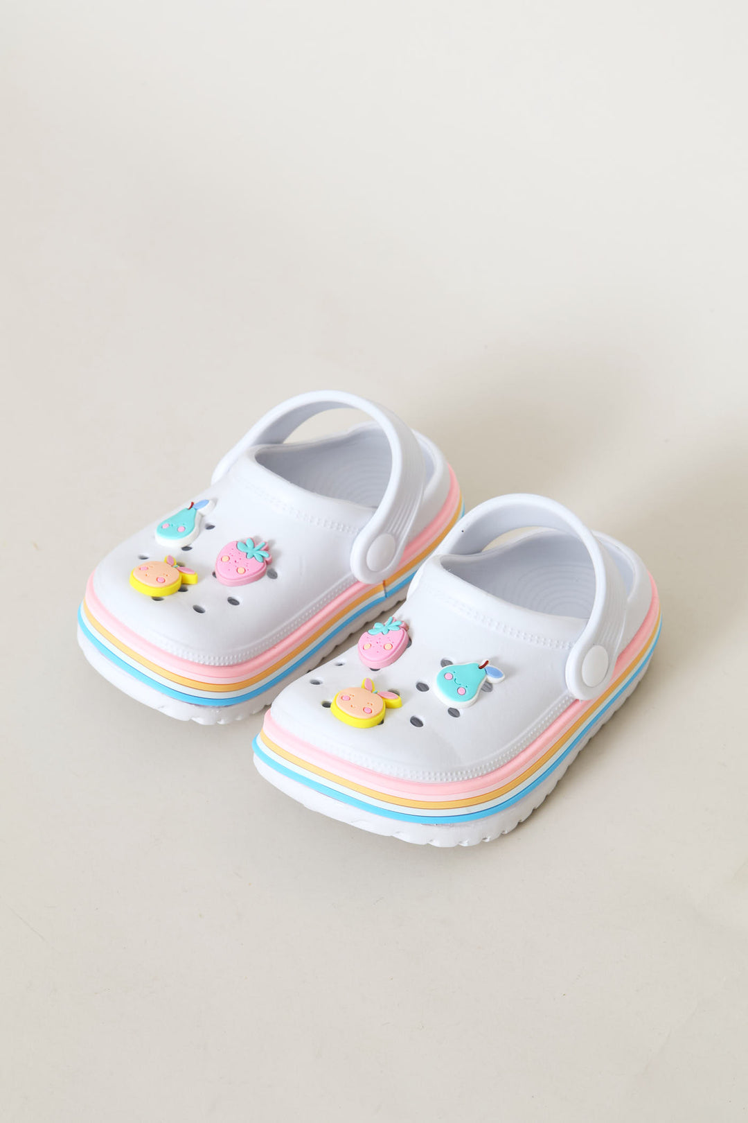 Pre-Girls Fruit Strip Clog - White