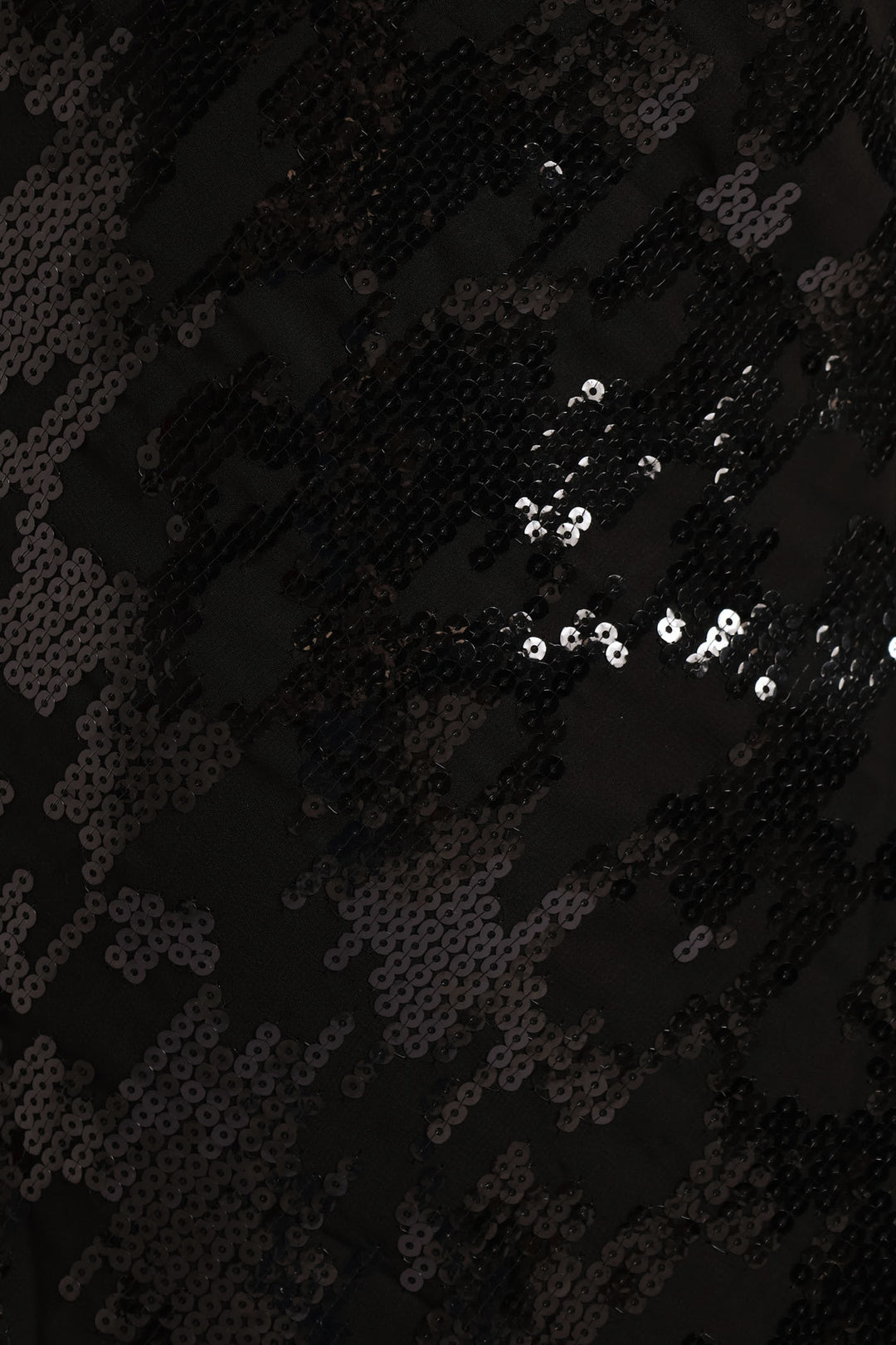 Sequin Crisscross Cowl Mini Slip Dress - Black