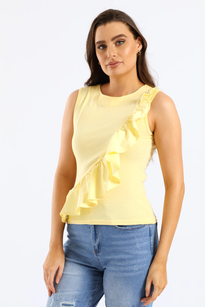 Crossover Frill Combo Tank - Pastel Yellow