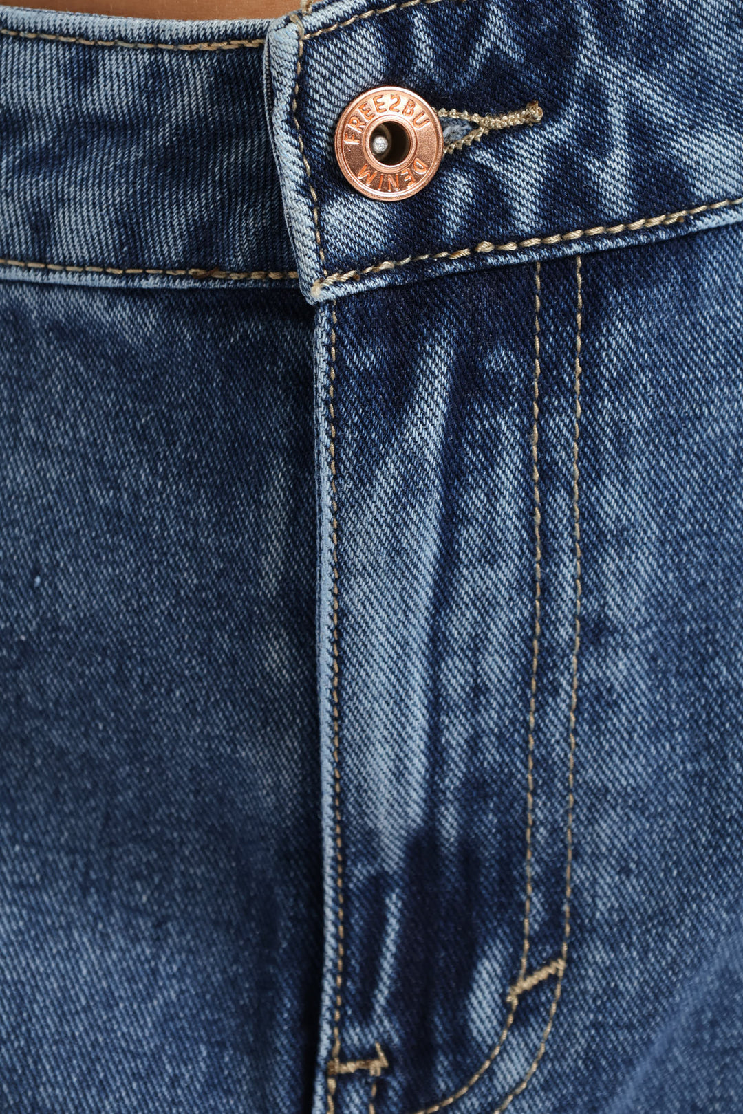 Cargo Panel Denim Mini Skirt - Salty Dark Wash