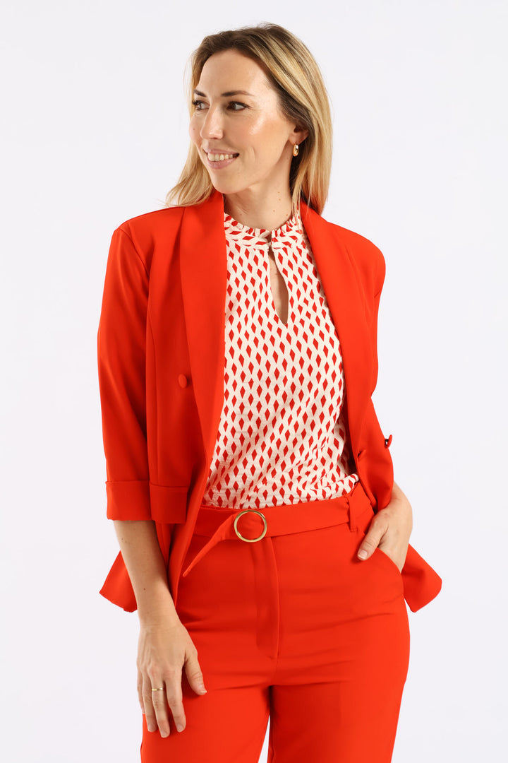 Turn Up Blazer - Red
